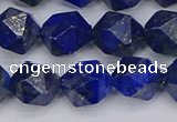 CLA88 15.5 inches 10mm faceted nuggets dyed lapis lazuli beads