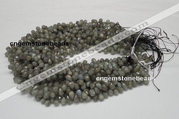 CLB07 16 inches 6*10mm faceted teardrop labradorite beads wholesale