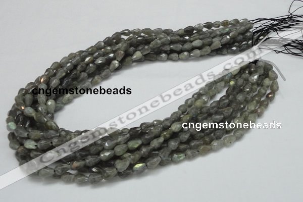 CLB08 16 inches 6*8mm faceted teardrop labradorite beads wholesale