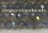 CLB1020 15.5 inches 2*4mm faceted rondelle labradorite gemstone beads