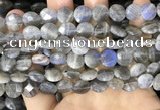 CLB1038 15.5 inches 10mm faceted coin labradorite beads wholesale