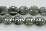 CLB105 15.5 inches 12mm flat round labradorite gemstone beads wholesale