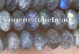 CLB1052 15.5 inches 4*6mm faceted rondelle labradorite gemstone beads