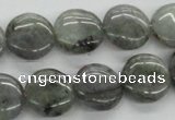 CLB106 15.5 inches 14mm flat round labradorite gemstone beads wholesale