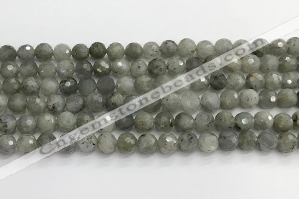CLB1076 15.5 inches 8mm faceted round labradorite beads