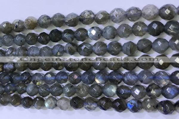 CLB1095 15.5 inches 6mm faceted round labradorite gemstone beads