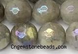 CLB1122 15 inches 10mm faceted round AB-color labradorite beads