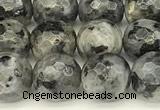 CLB1131 15 inches 8mm faceted round black labradorite beads