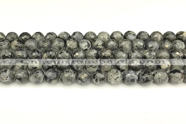 CLB1131 15 inches 8mm faceted round black labradorite beads