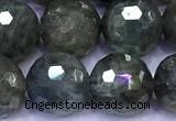 CLB1142 15 inches 10mm faceted round labradorite gemstone beads