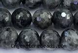 CLB1176 15 inches 8mm faceted round black labradorite beads