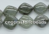 CLB118 15.5 inches 14*14mm diamond labradorite gemstone beads wholesale