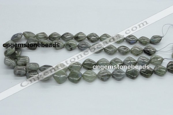 CLB118 15.5 inches 14*14mm diamond labradorite gemstone beads wholesale