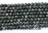 CLB1210 15.5 inches 4mm faceted round black labradorite gemstone beads