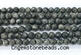 CLB1211 15.5 inches 6mm faceted round black labradorite gemstone beads