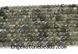 CLB1248 15 inches 4mm faceted round labradorite beads wholesale