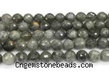 CLB1252 15 inches 12mm faceted round labradorite beads wholesale