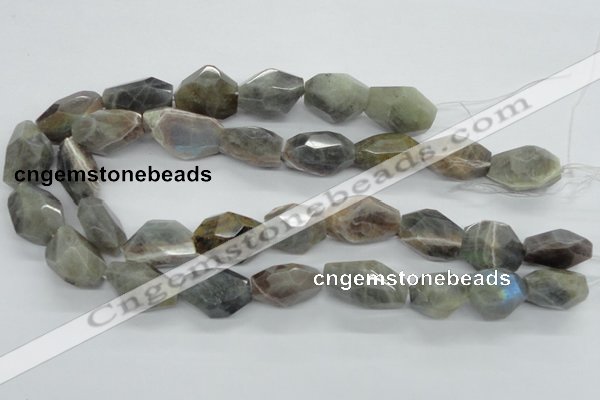 CLB128 15.5 inches labradorite nuggets faceted gemstone beads wholesale