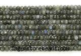 CLB1281 15.5 inches 4*6mm faceted rondelle labradorite beads