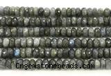 CLB1283 15.5 inches 6*10mm faceted rondelle labradorite beads