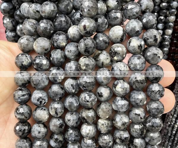 CLB1302 15 inches 8mm faceted round black labradorite beads wholesale