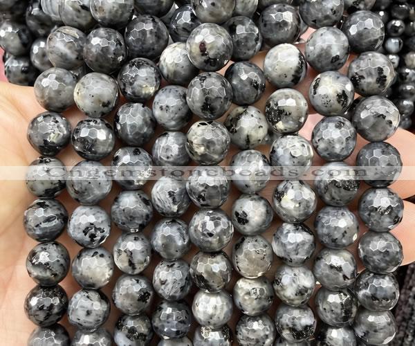 CLB1303 15 inches 10mm faceted round black labradorite beads wholesale