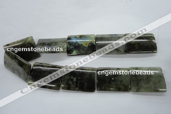 CLB134 15.5 inches 30*40mm flat tube labradorite gemstone beads