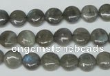 CLB148 15.5 inches 8mm flat round labradorite gemstone beads