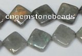 CLB154 15.5 inches 12*12mm diamond labradorite gemstone beads