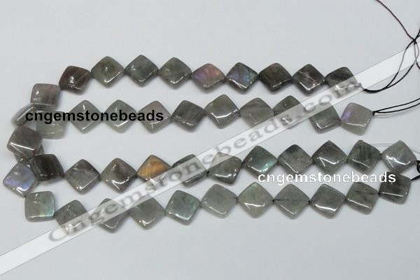 CLB155 15.5 inches 14*14mm diamond labradorite gemstone beads