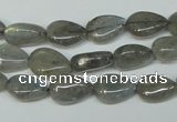 CLB156 15.5 inches 8*12mm flat teardrop labradorite gemstone beads