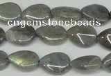 CLB157 15.5 inches 10*14mm flat teardrop labradorite gemstone beads