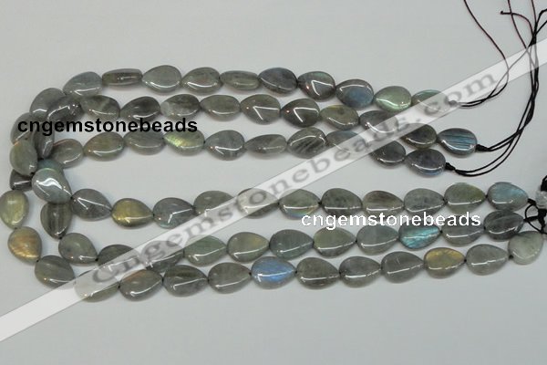 CLB157 15.5 inches 10*14mm flat teardrop labradorite gemstone beads