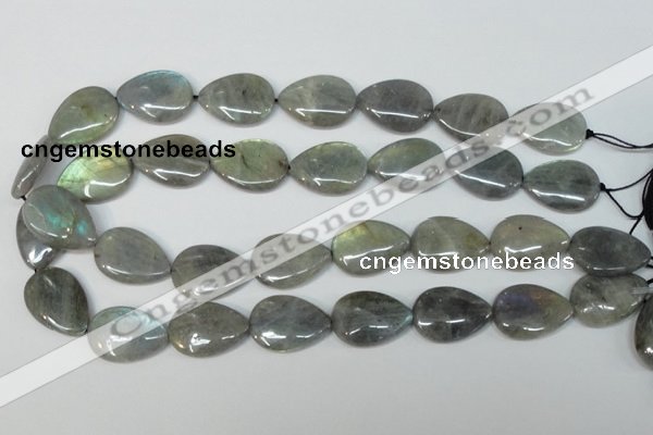 CLB160 15.5 inches 18*25mm flat teardrop labradorite gemstone beads