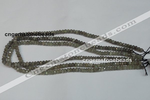 CLB178 15.5 inches 4*6mm faceted rondelle labradorite beads