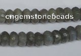 CLB180 15.5 inches 6*10mm faceted rondelle labradorite beads