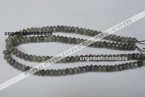 CLB180 15.5 inches 6*10mm faceted rondelle labradorite beads