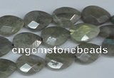 CLB184 15.5 inches 10*14mm faceted flat teardrop labradorite beads