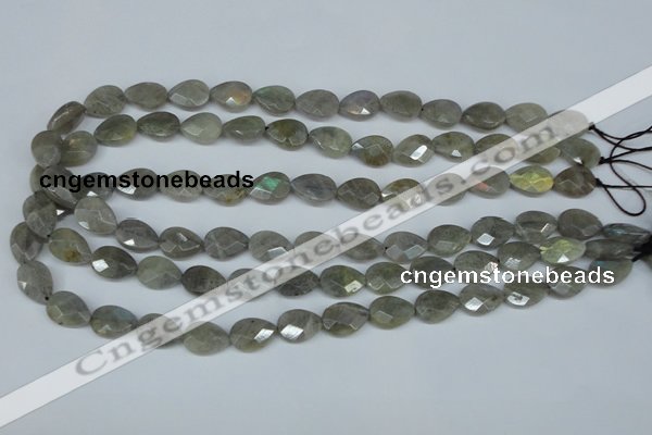 CLB184 15.5 inches 10*14mm faceted flat teardrop labradorite beads