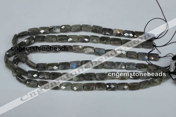 CLB195 15.5 inches 8*12mm faceted rectangle labradorite beads