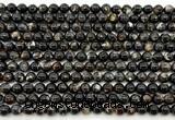 CLB2001 15 inches 6mm round black lepidolite gemstone beads