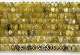 CLB2016 15 inches 5*8mm rondelle yellow lepidolite gemstone beads