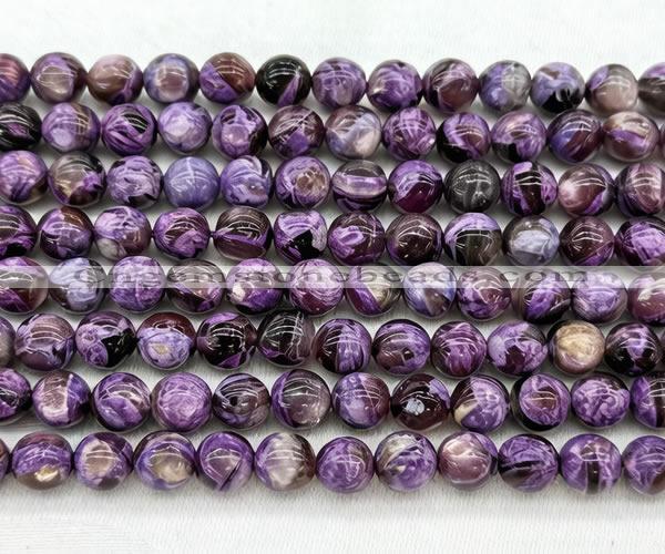 CLB2021 15 inches 8mm round purple lepidolite gemstone beads