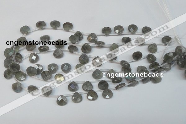 CLB203 Top-drilled 8*8mm briolette labradorite gemstone beads