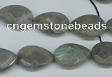 CLB209 15.5 inches 12*16mm faceted flat teardrop labradorite beads