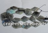 CLB216 15.5 inches 25*35mm - 35*45mm faceted freeform labradorite beads