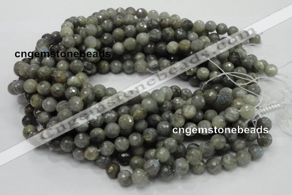 CLB23 15.5 inches 10mm faceted round labradorite gemstone beads