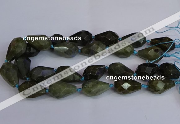 CLB234 15.5 inches 18*25mm - 18*30mm faceted teardrop labradorite beads