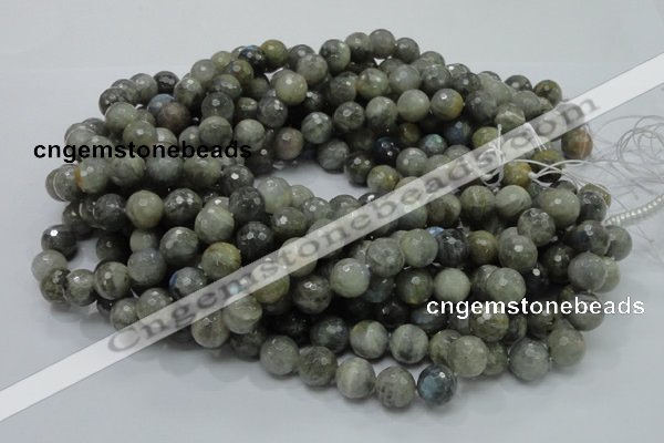 CLB24 15.5 inches 12mm faceted round labradorite gemstone beads