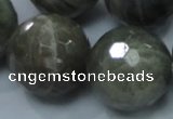 CLB26 15.5 inches 18mm faceted round labradorite gemstone beads